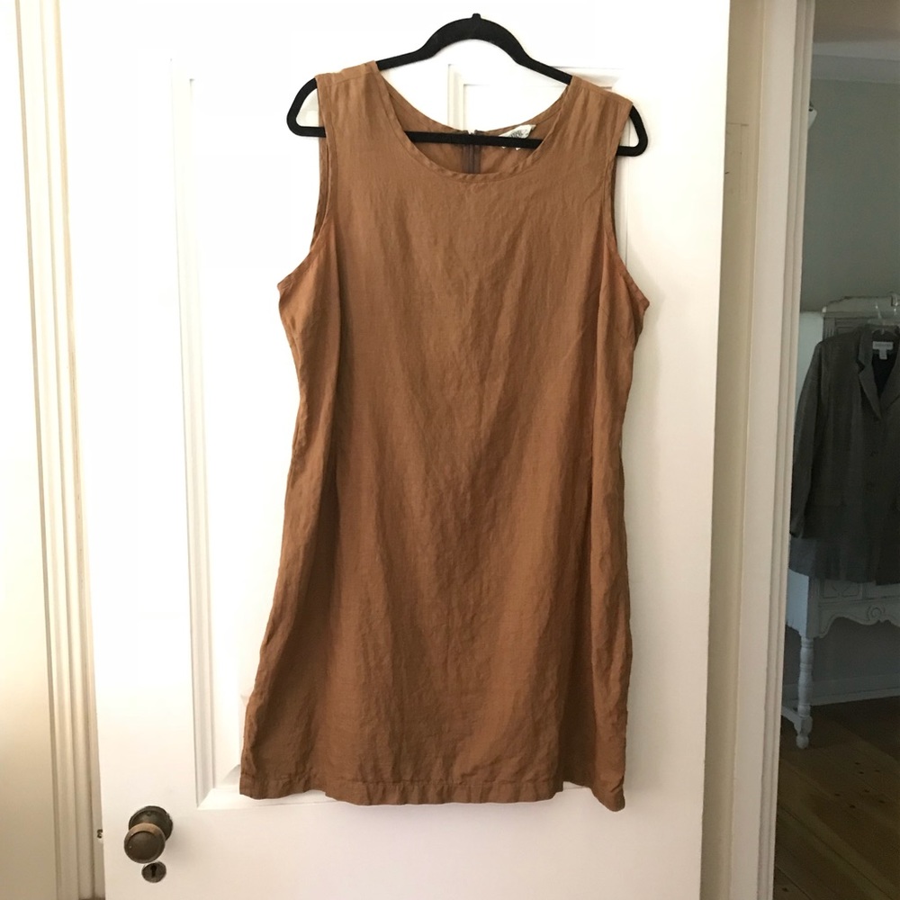 Brown Linen Dress